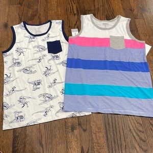 Carter’s Bundle of two boys printed tank tops with pocket size 12